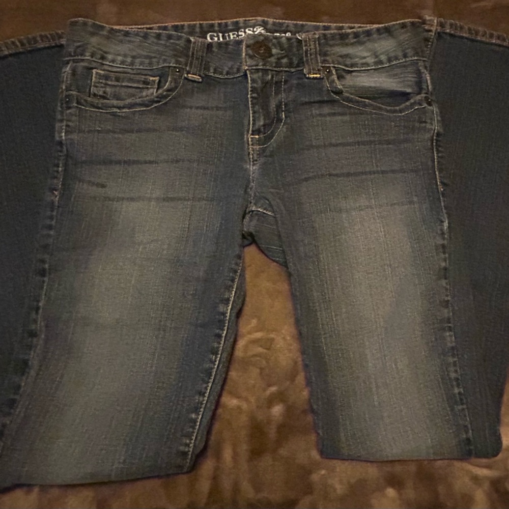 GUESS Women's Blue Denim Skinny Jeans